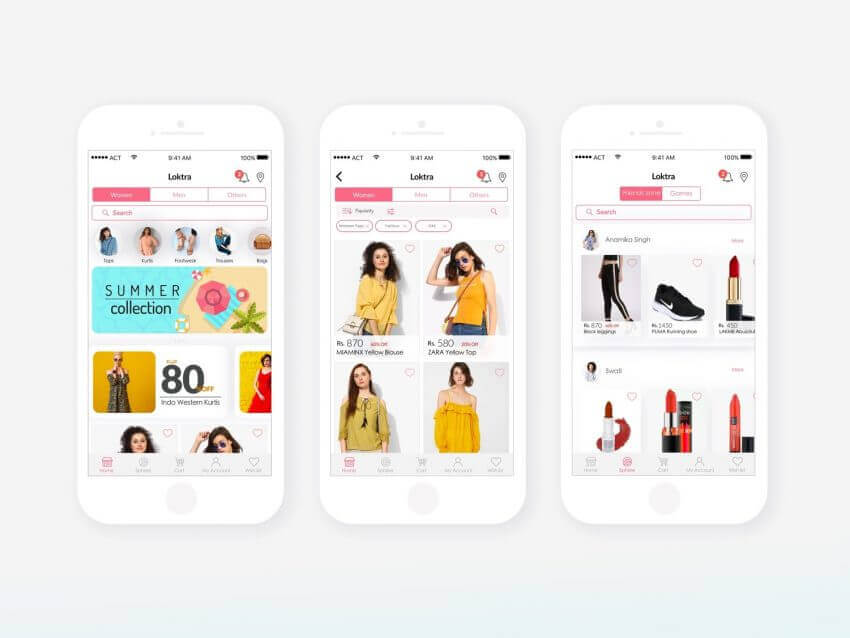 How to Create an Ecommerce App Design: Templates and Tips 2